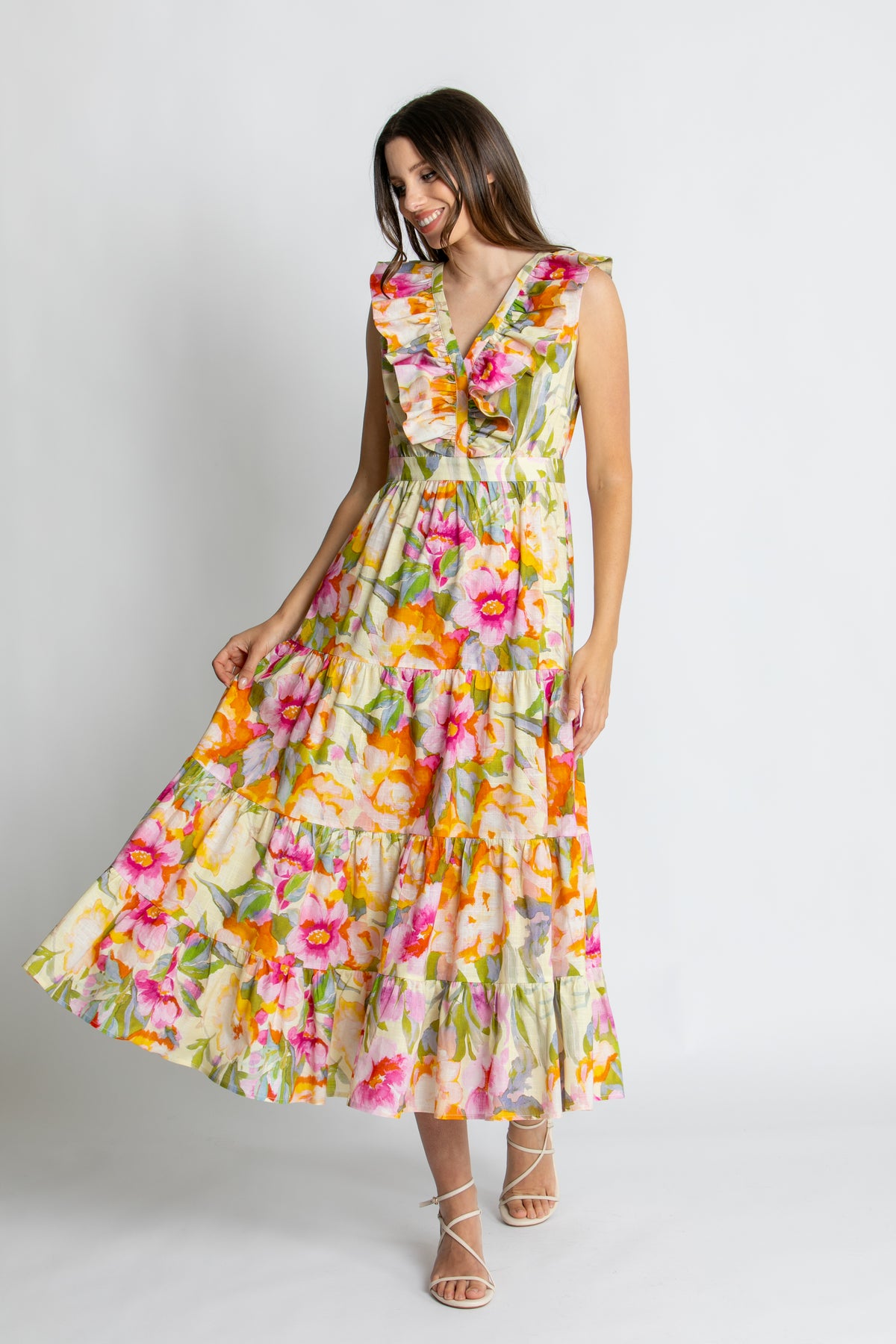 Kachel Natalie Maxi Dress - Lemoncello