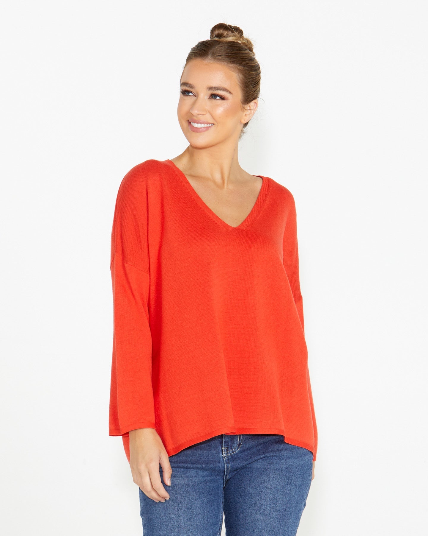 Sass Angelina Reversible Knit - Red