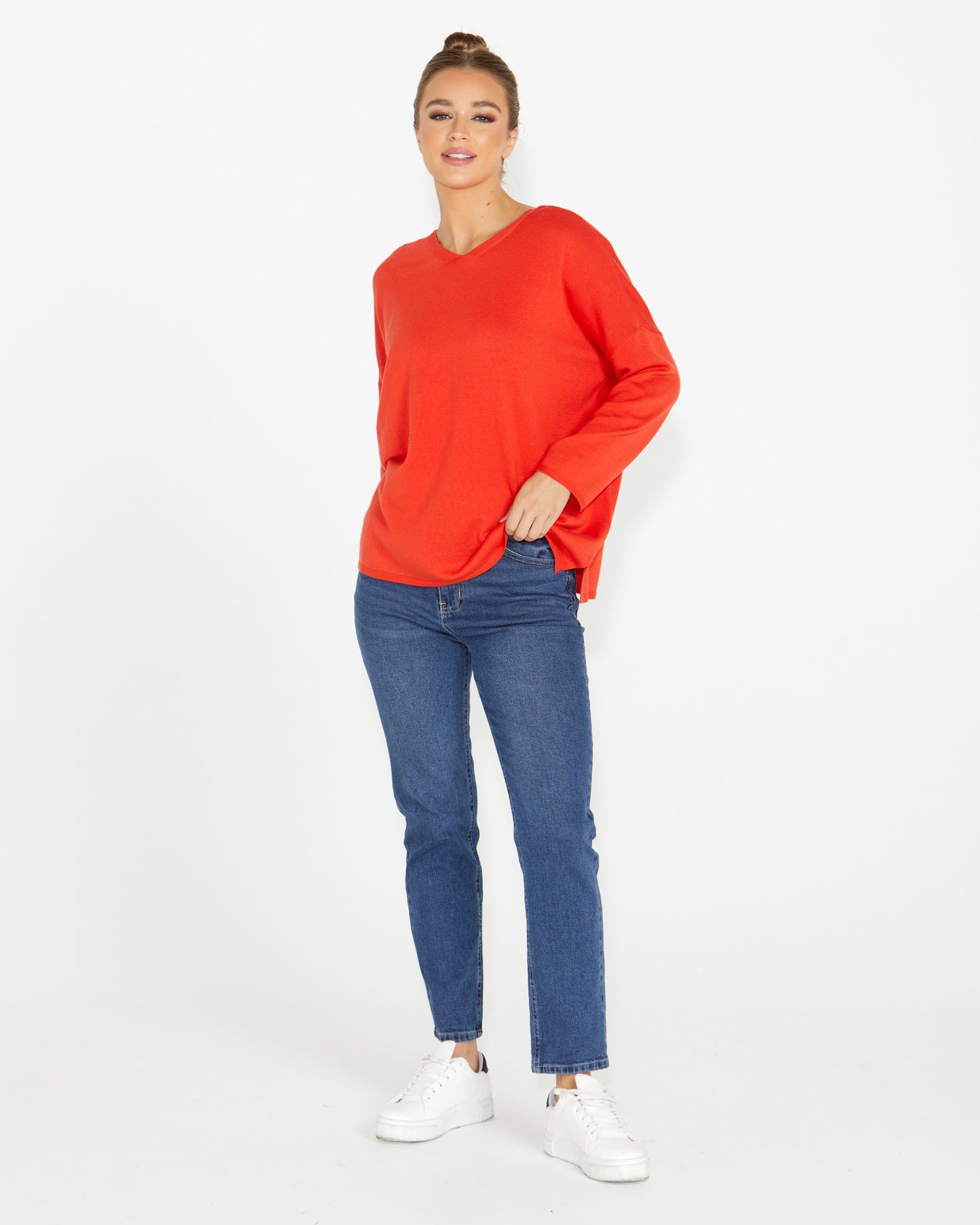 Sass Angelina Reversible Knit - Red