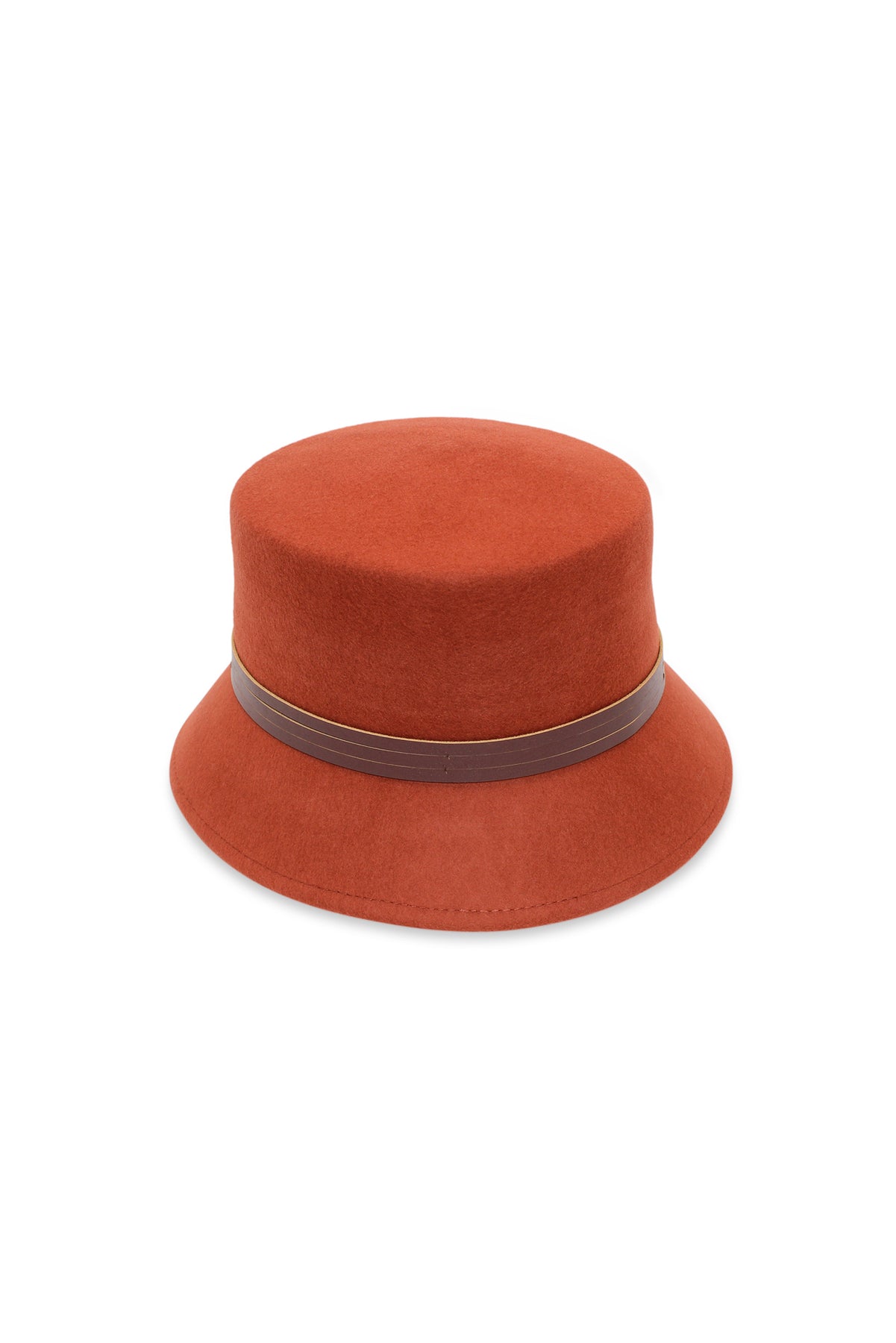 MORGAN & TAYLOR DAISY WOOL HAT - RUST
