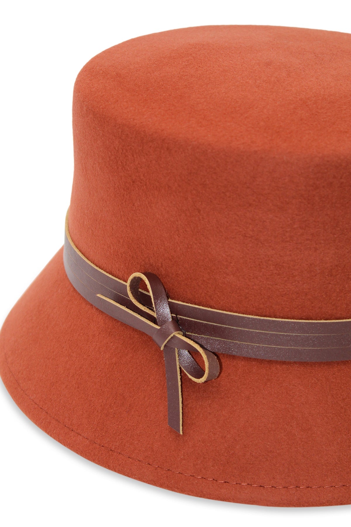 MORGAN & TAYLOR DAISY WOOL HAT - RUST