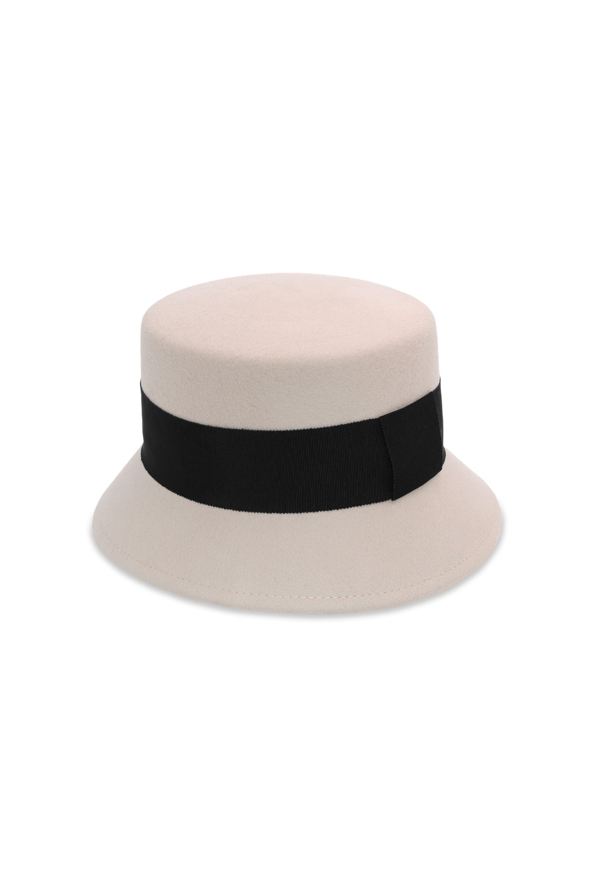MORGAN & TAYLOR DARCY WOOL HAT - BEIGE/BLACK