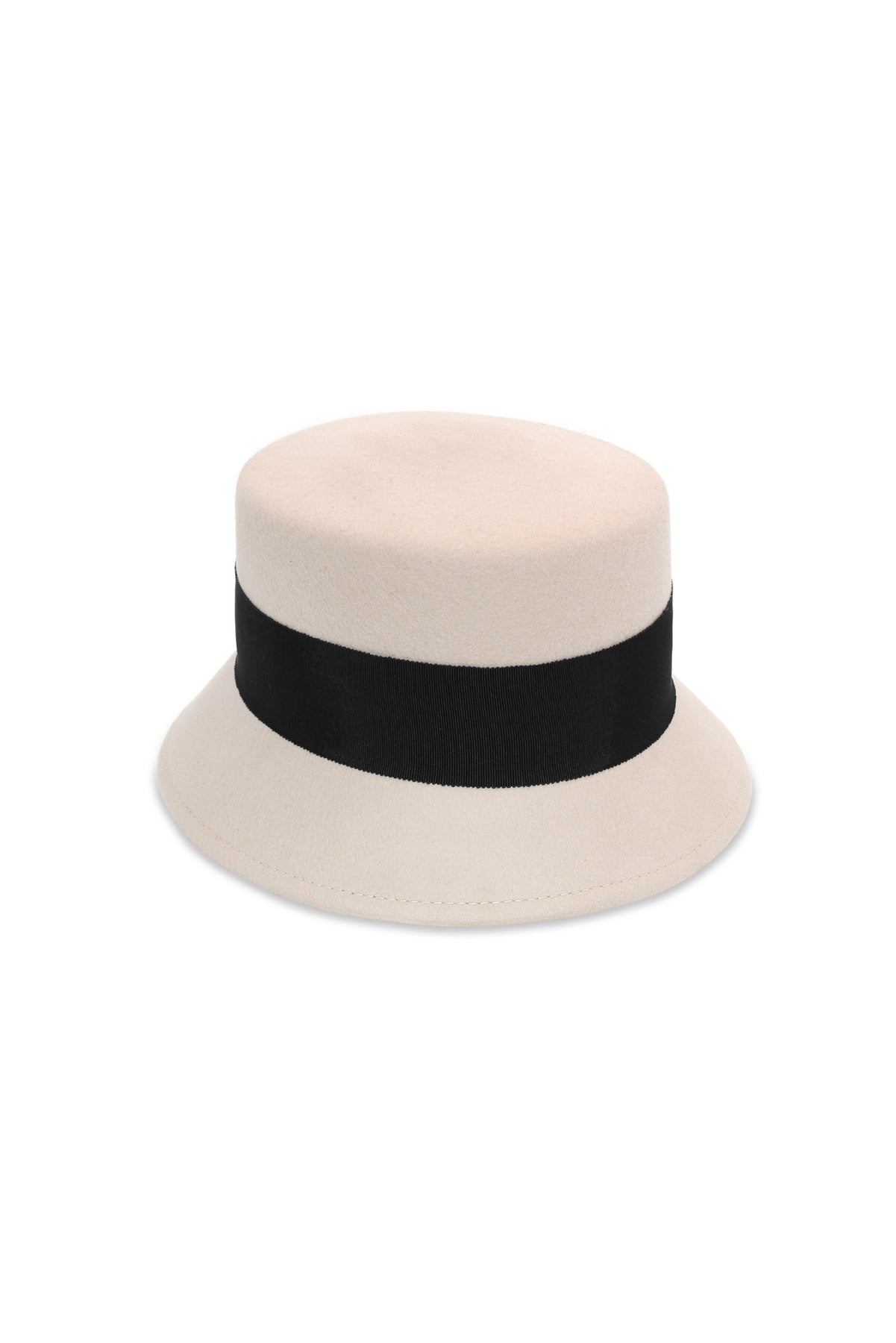 MORGAN & TAYLOR DARCY WOOL HAT - BEIGE/BLACK