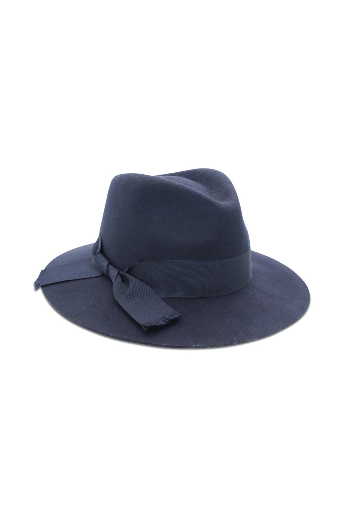 Morgan & Taylor Penelope Wool Felt Fedora - Navy Blue