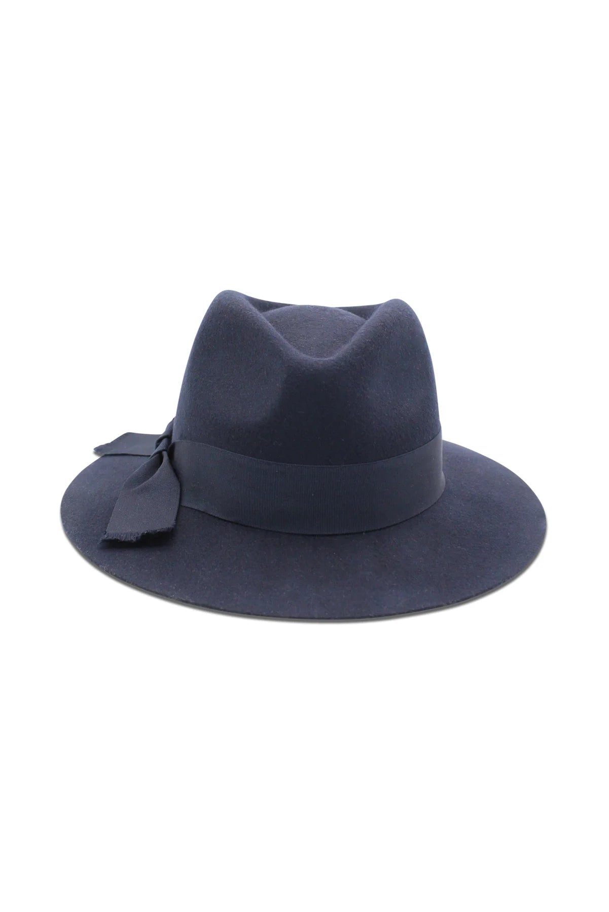 Morgan & Taylor Penelope Wool Felt Fedora - Navy Blue