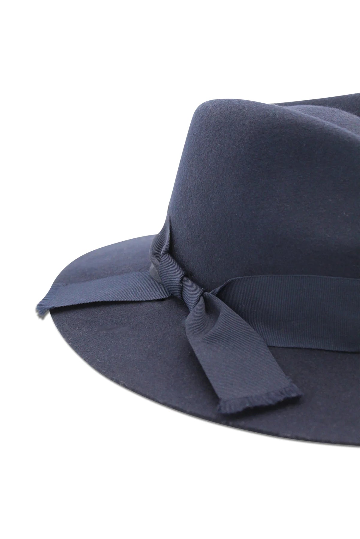 Morgan & Taylor Penelope Wool Felt Fedora - Navy Blue