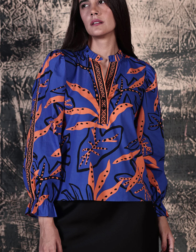 Maude Vivante Ashley Shirt - Royal Fern