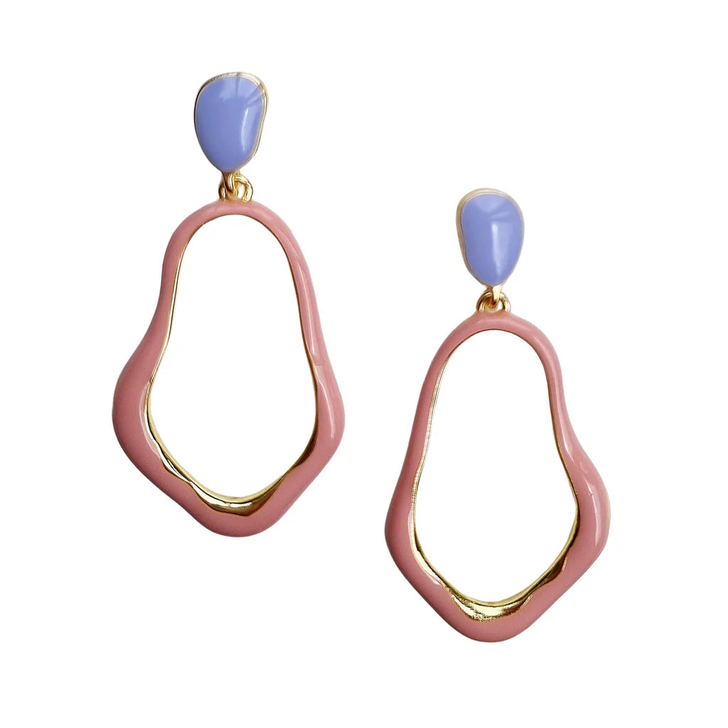 Zoda Clarissa Enamel Earring - Pink