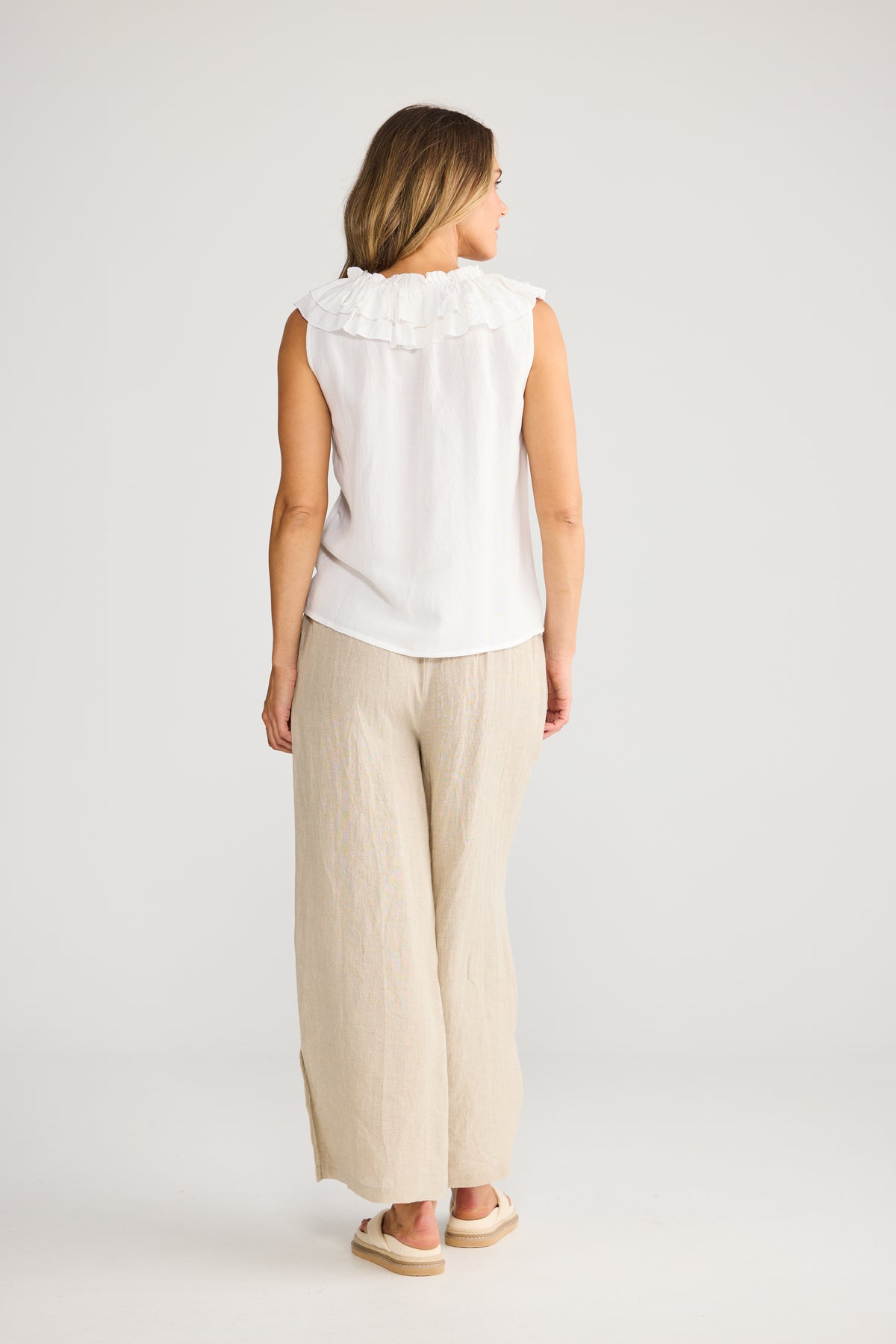 Holiday Elba Frill Top - White