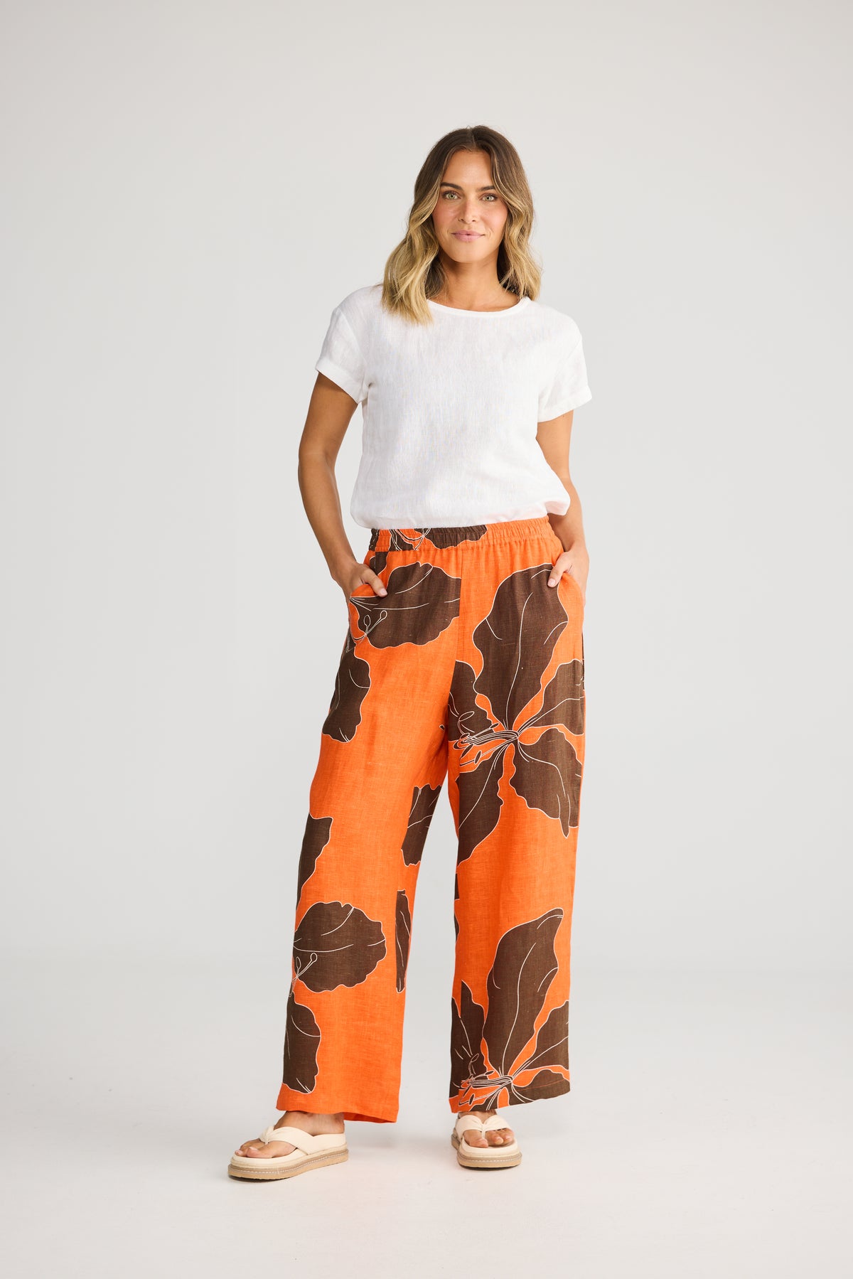 Holiday Playa Pant - Hibiscus Breeze