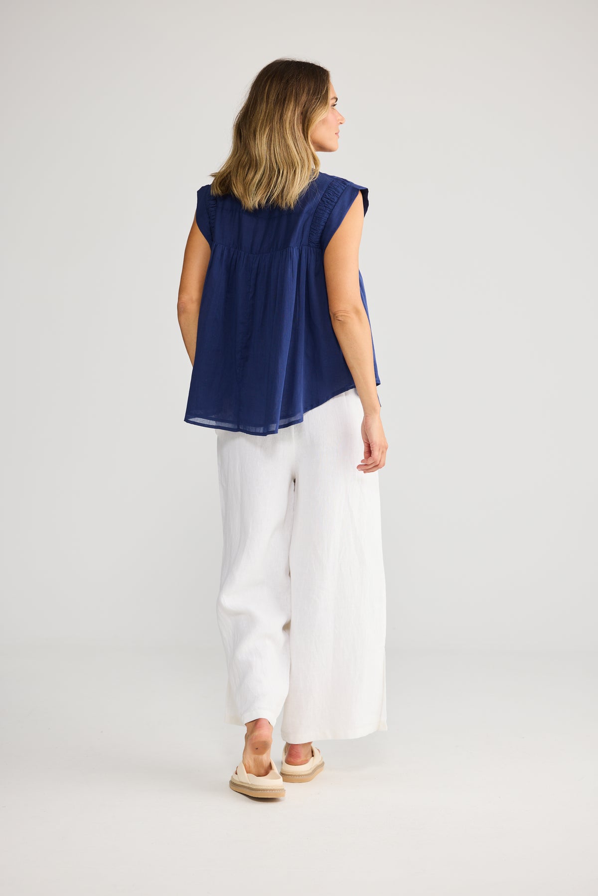 Holiday Clementine Top - Navy