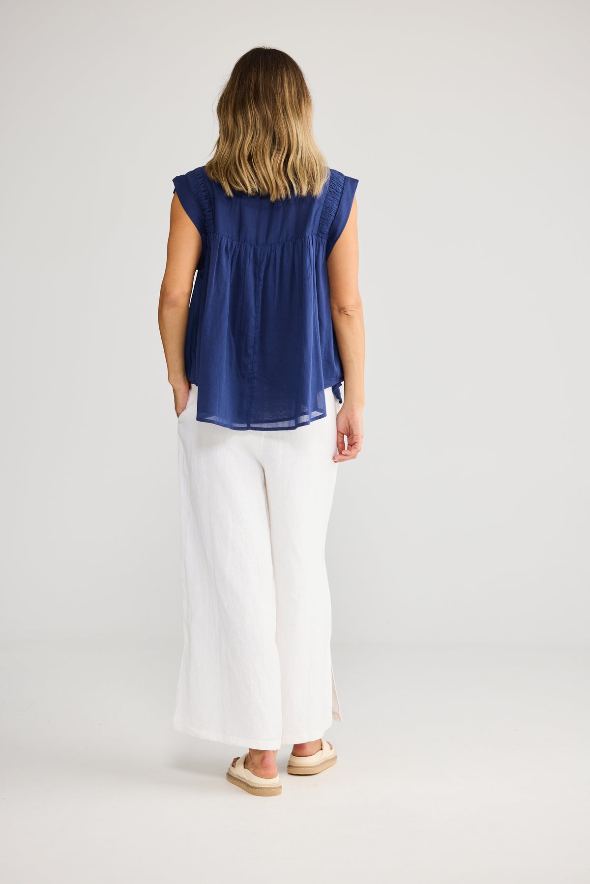 Holiday Clementine Top - Navy