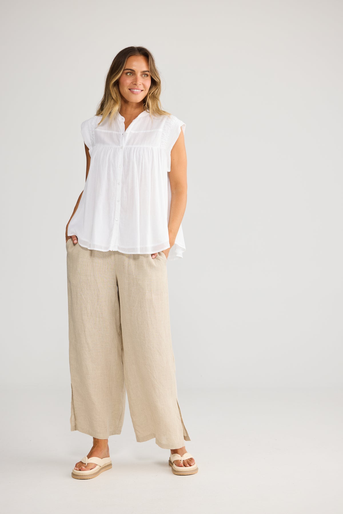 Holiday Clementine Top - White