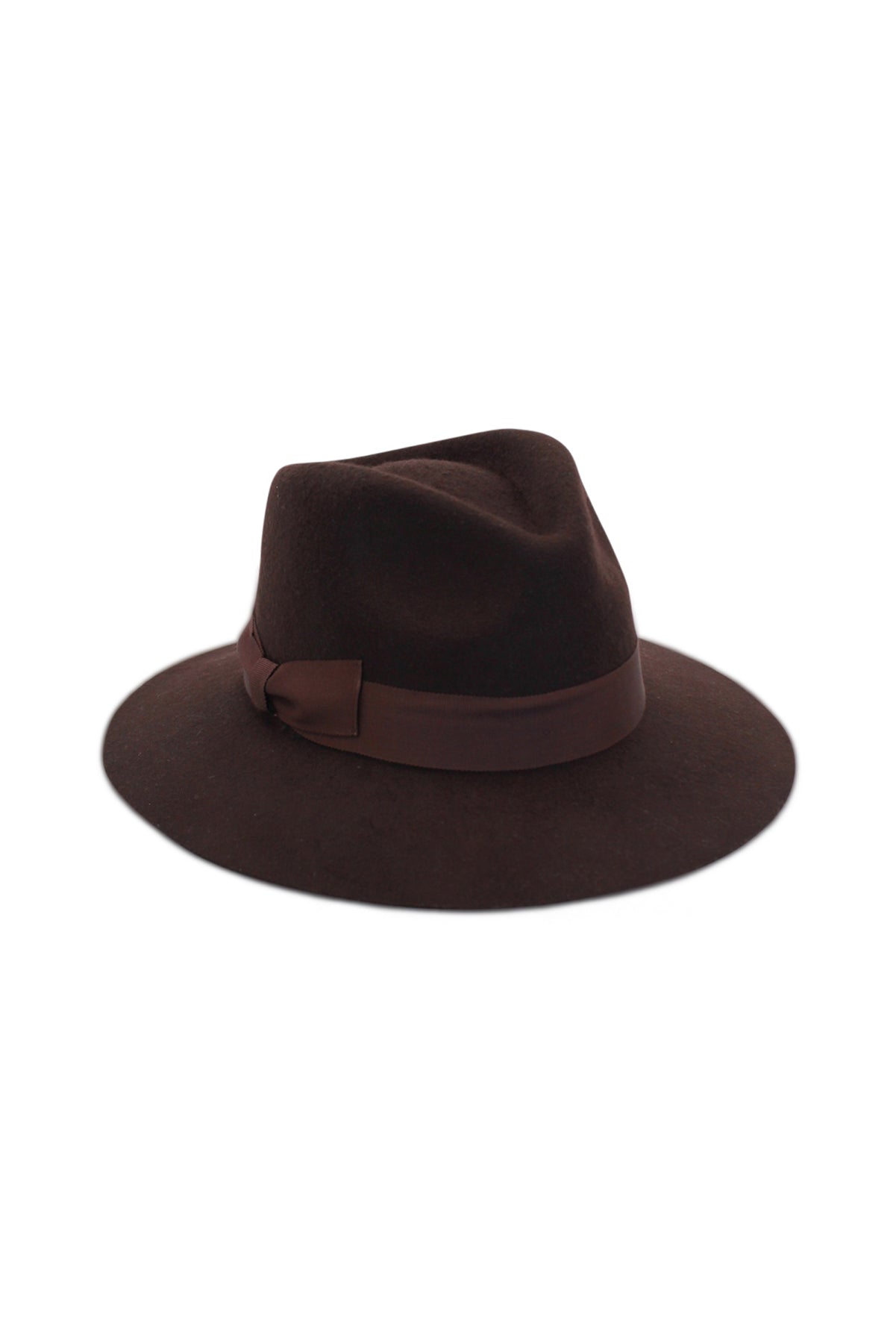 MORGAN & TAYLOR BLANCA WOOL FEDORA - REDWOOD