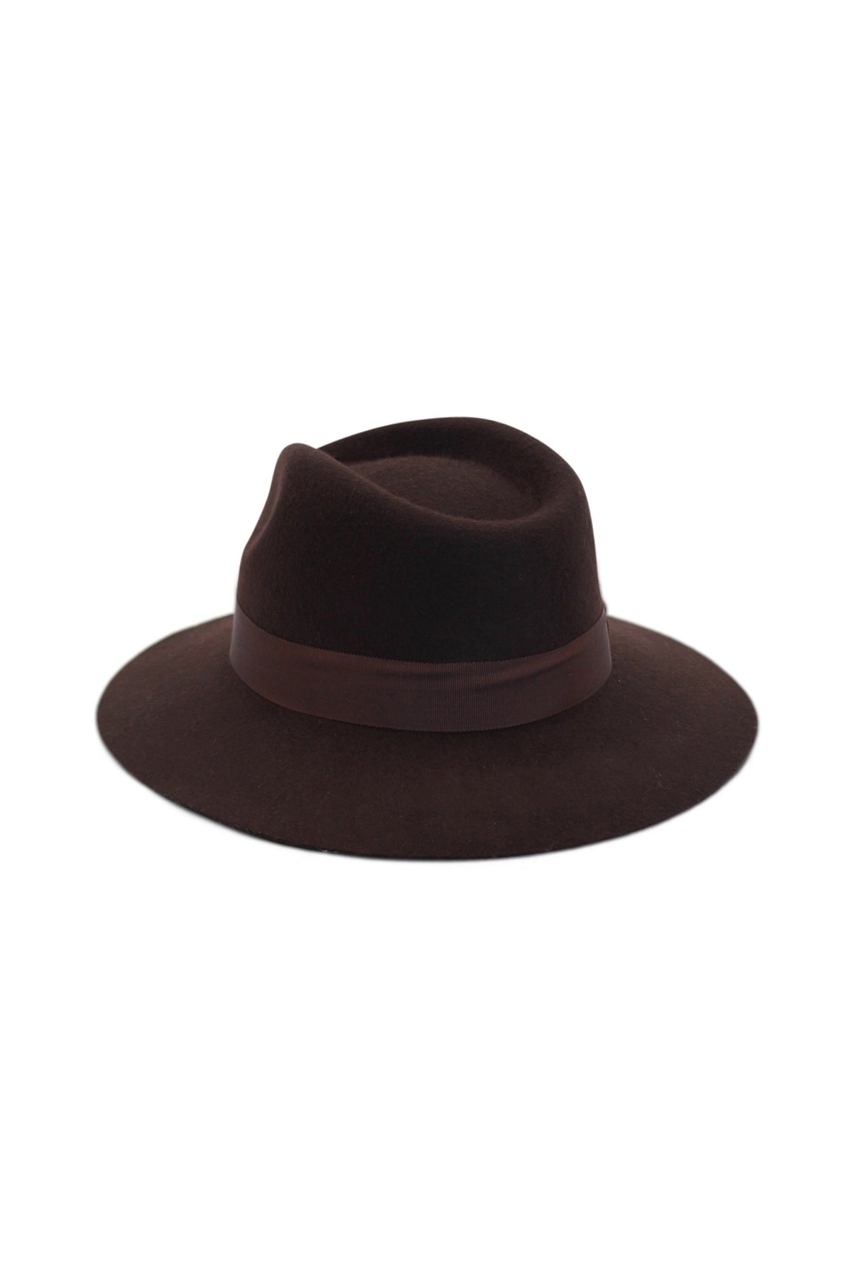 MORGAN & TAYLOR BLANCA WOOL FEDORA - REDWOOD