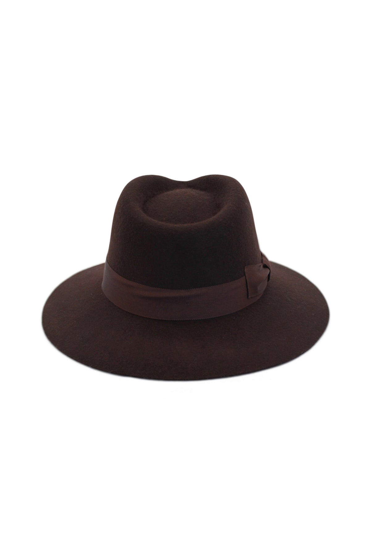 MORGAN & TAYLOR BLANCA WOOL FEDORA - REDWOOD