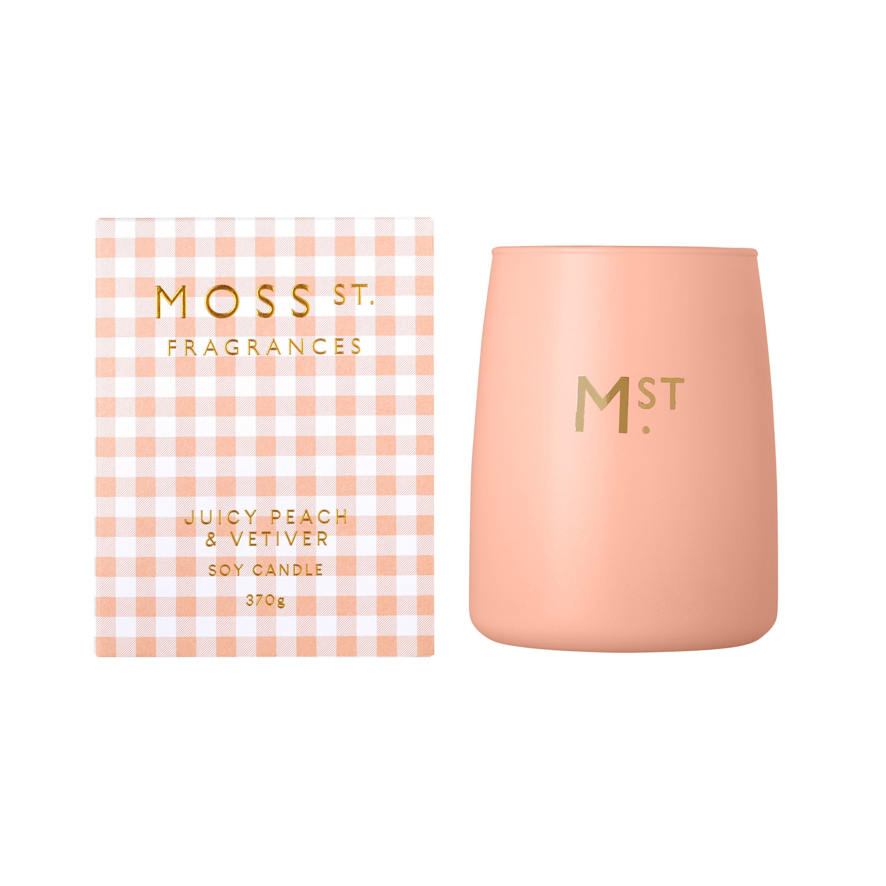 Moss St Juicy Peach & Vetiver Large Candle 370g (Limited Edition)