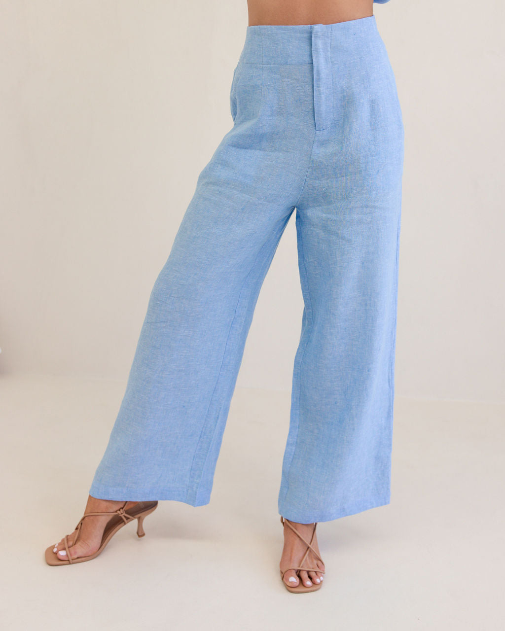 Kaleido High Waisted Wide Leg Pant - Chambray