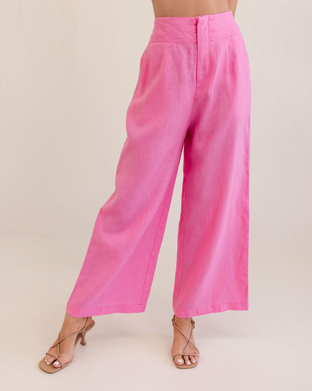 Kaleido High Waisted Wide Leg Pant - Pink