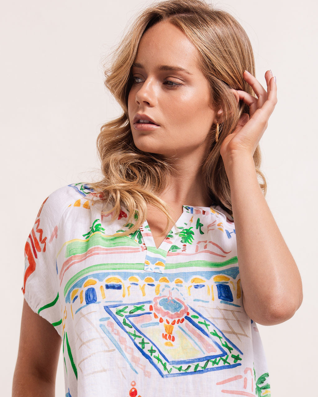 Kaleido Short Sleeve Dress - Marrakesh