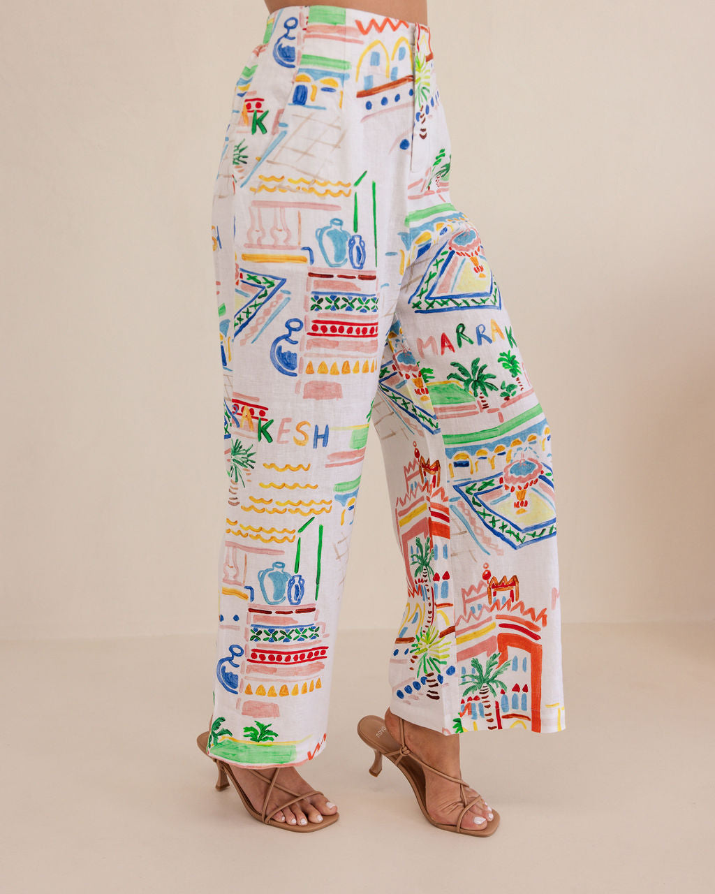 Kaleido High Waisted Wide Leg Pant - Marrakesh