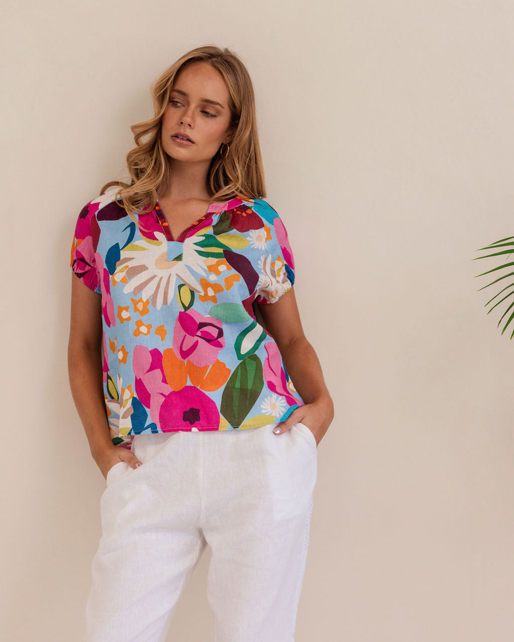 Kaleido Short Sleeve Top - Bloom Burst
