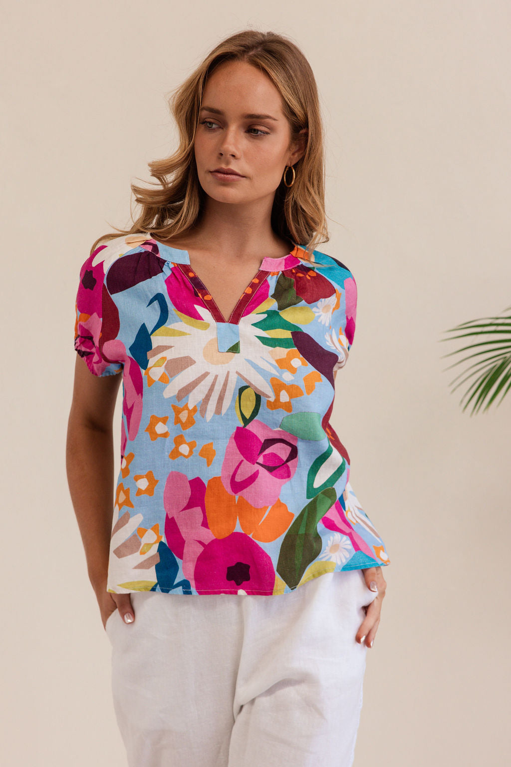 Kaleido Short Sleeve Top - Bloom Burst