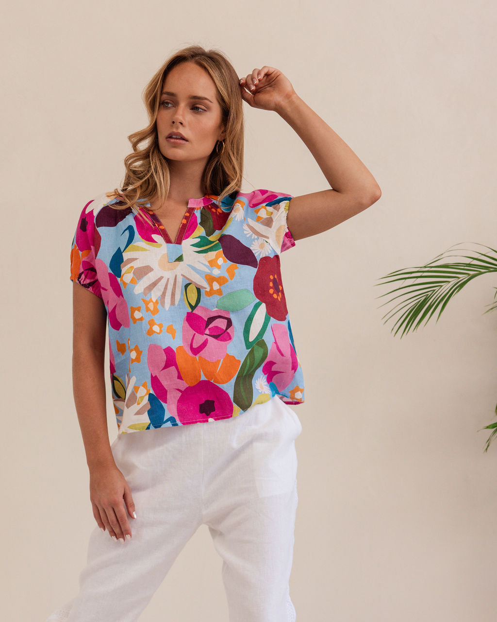 Kaleido Short Sleeve Top - Bloom Burst