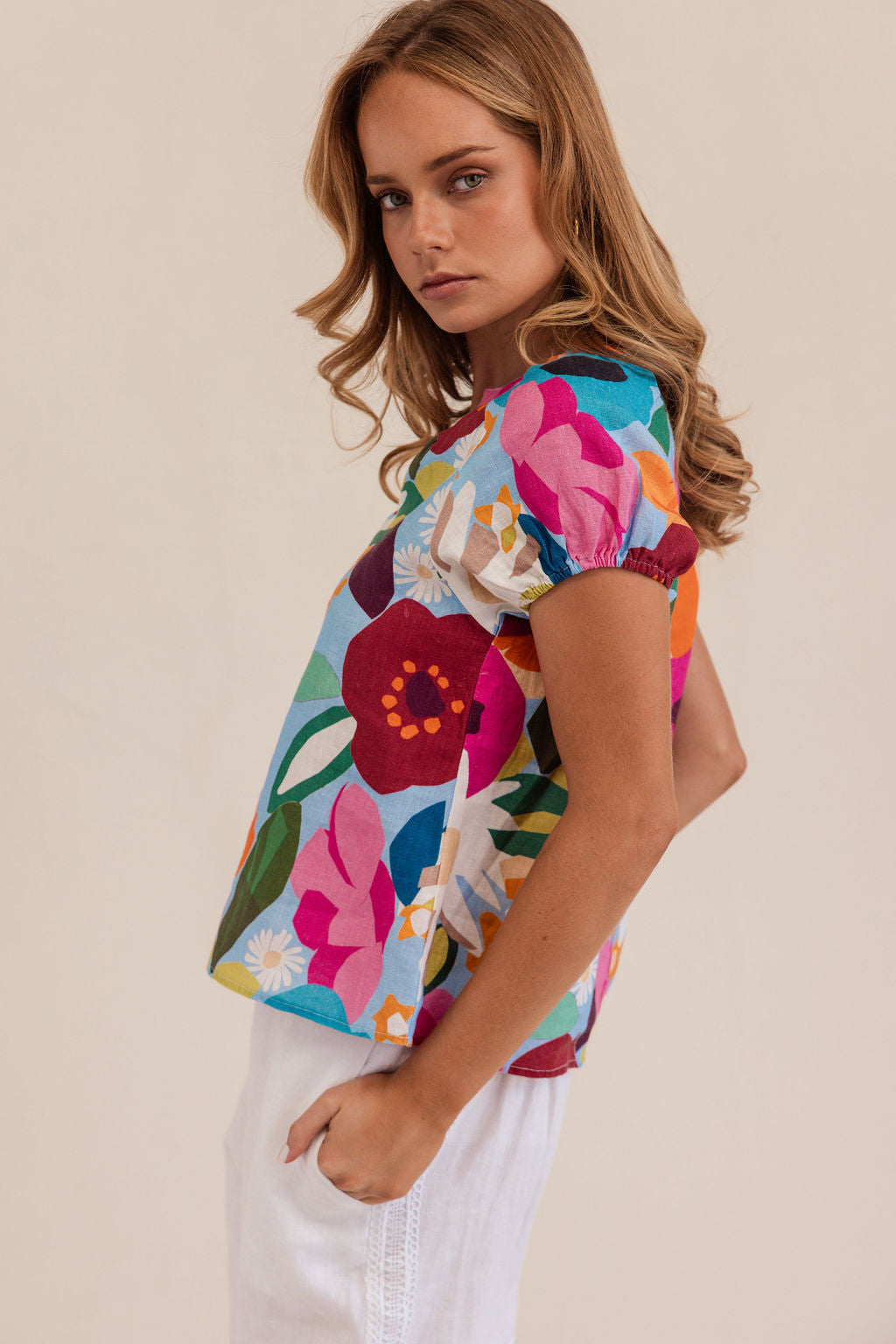 Kaleido Short Sleeve Top - Bloom Burst