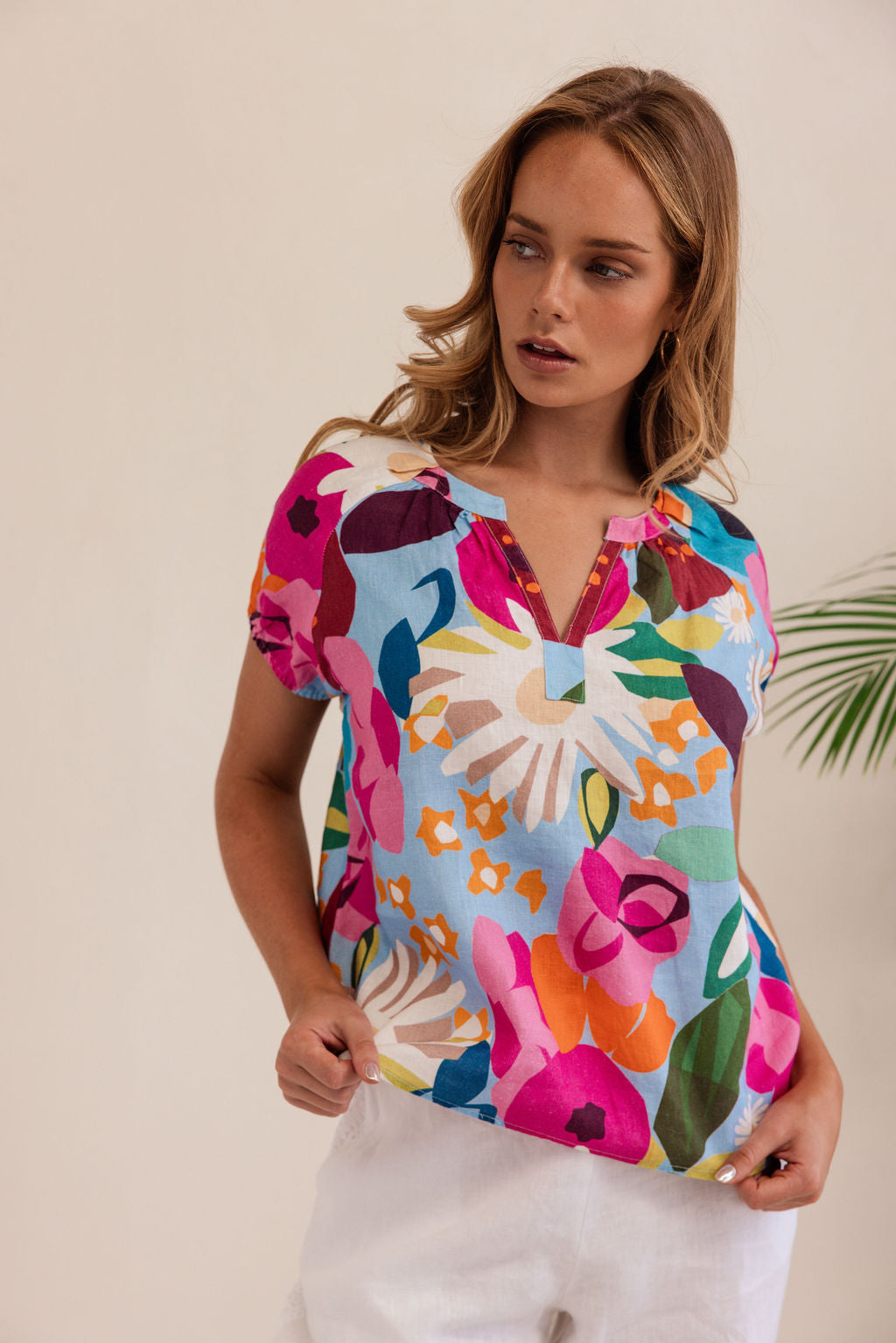 Kaleido Short Sleeve Top - Bloom Burst