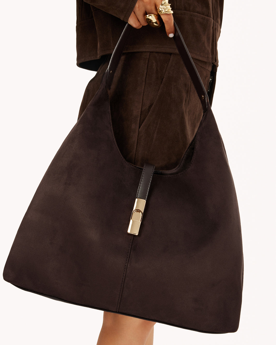 Billini LAMARR Shoulder Bag - Chocolate Suede