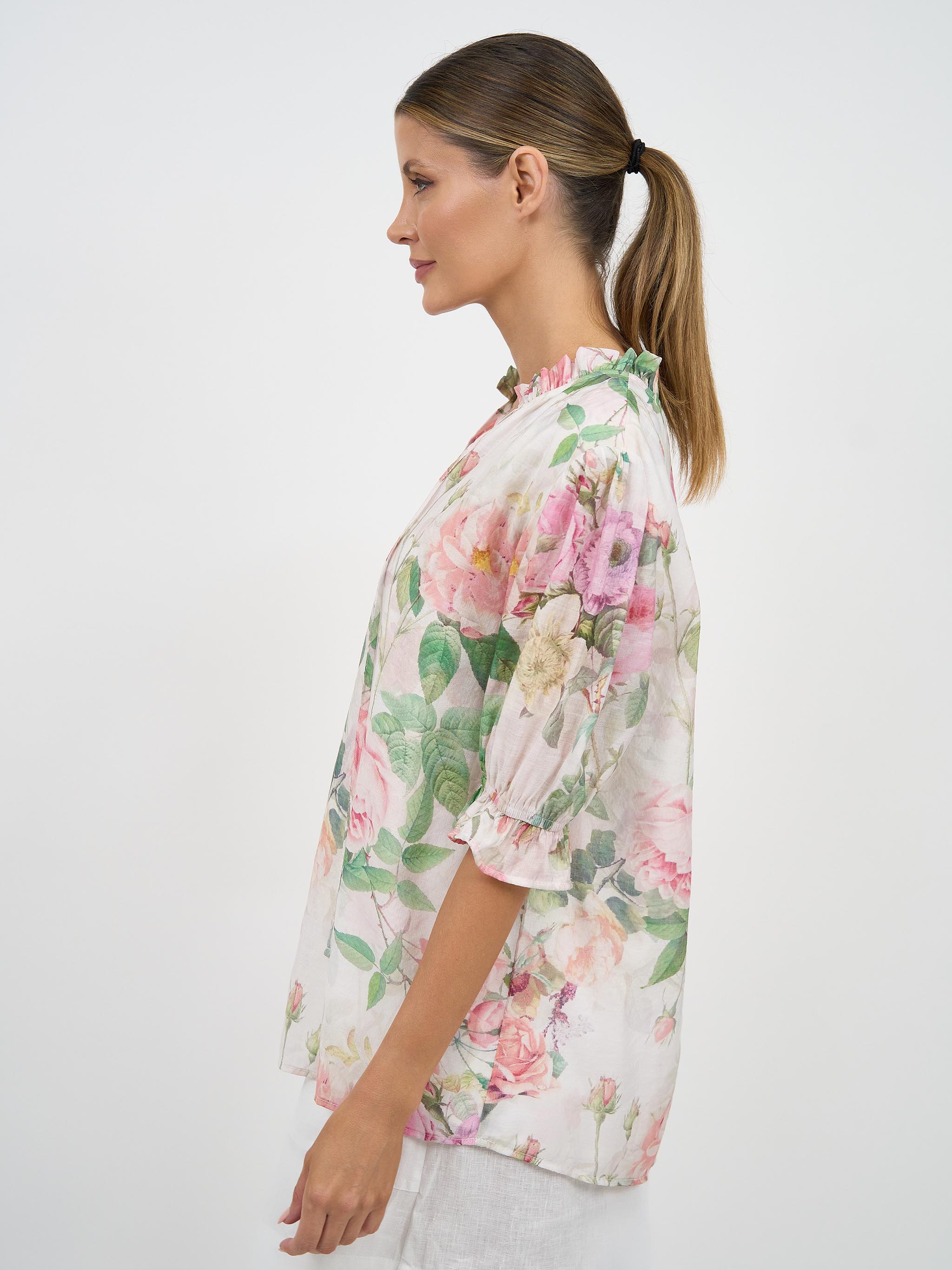 Liberty Rose Garden Bloom Print Blouse