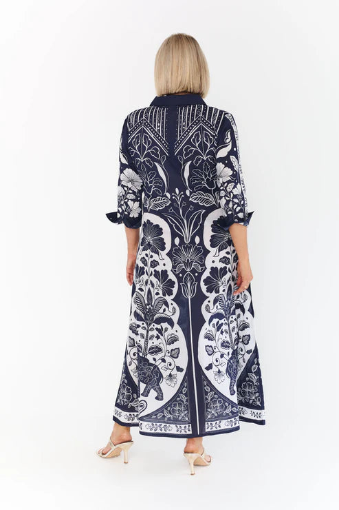 Alexander Santorini Lotus Dress - Blue