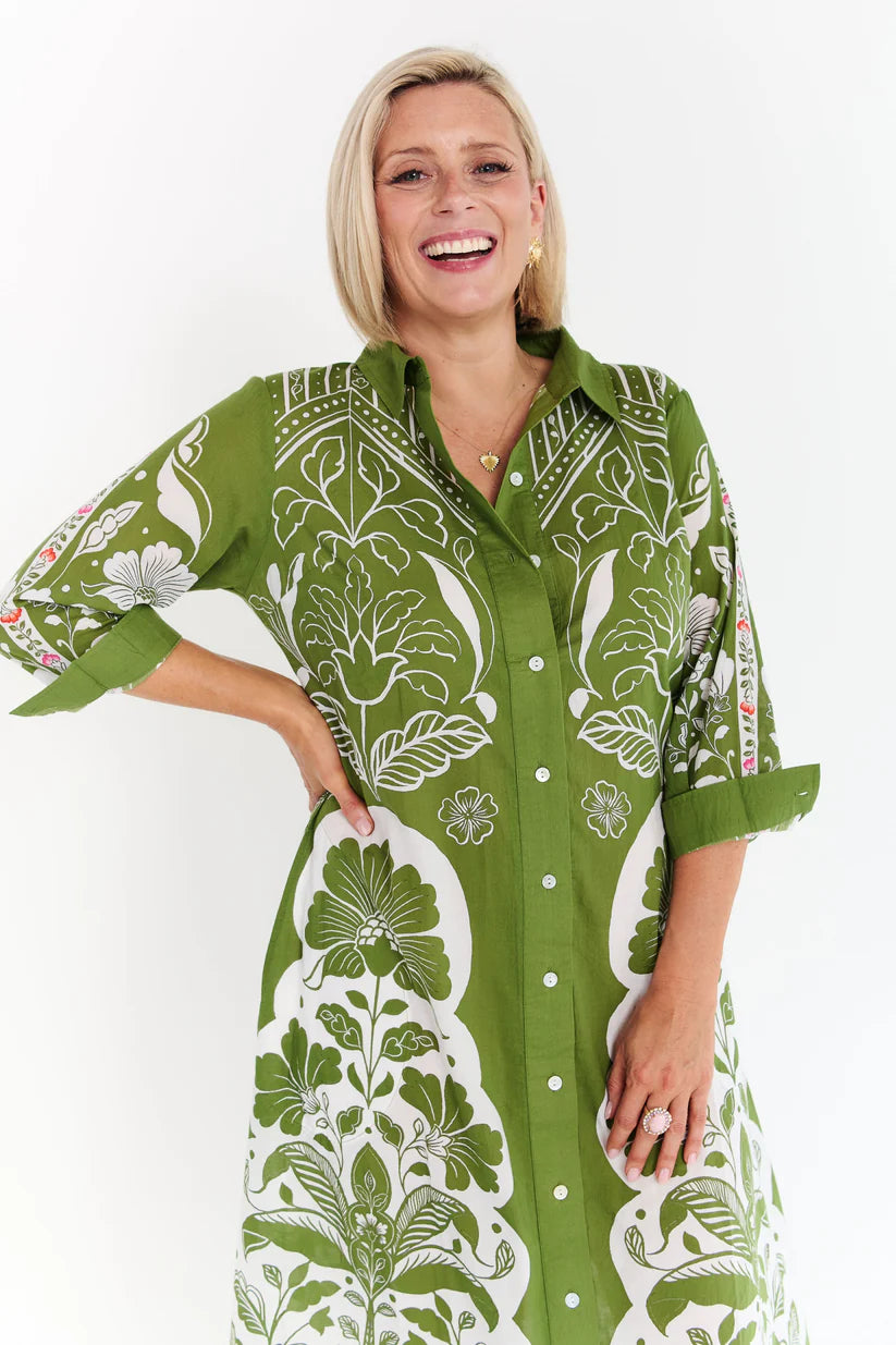 Alexander Santorini Lotus Dress - Olive