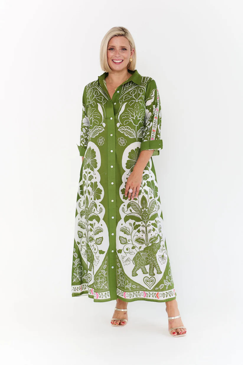 Alexander Santorini Lotus Dress - Olive