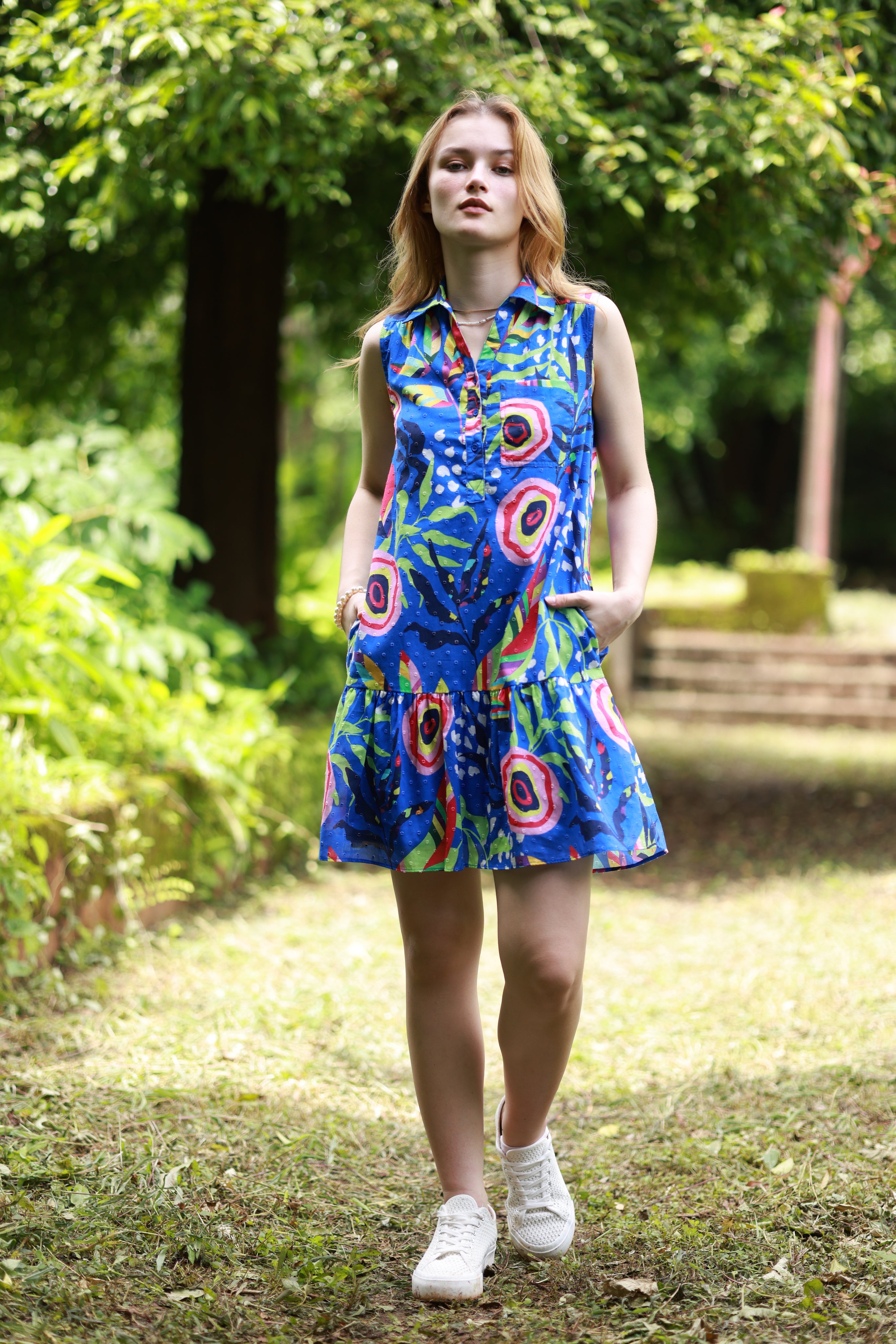 Maude Vivante Luna Dress - Exotic Leaves