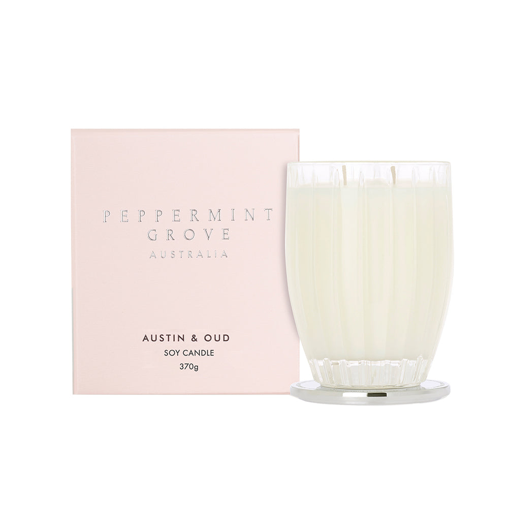 Peppermint Grove Austin & Oud Soy Candle 370g