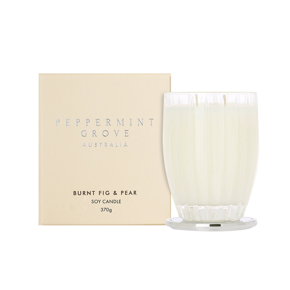 Peppermint Grove Burnt Fig & Pear Soy Candle 370g