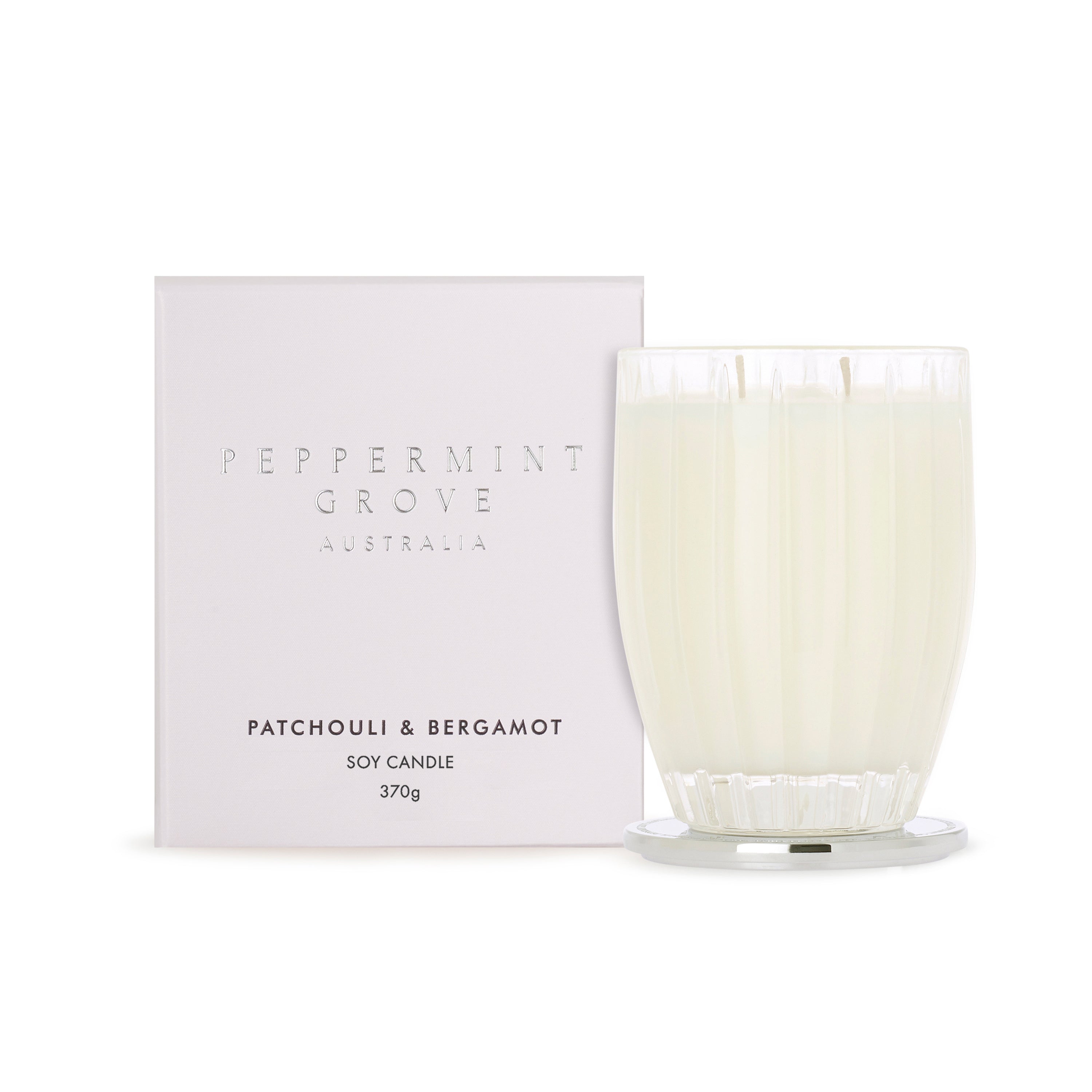 Peppermint Grove Patchouli & Bergamot Large Soy Candle 370g