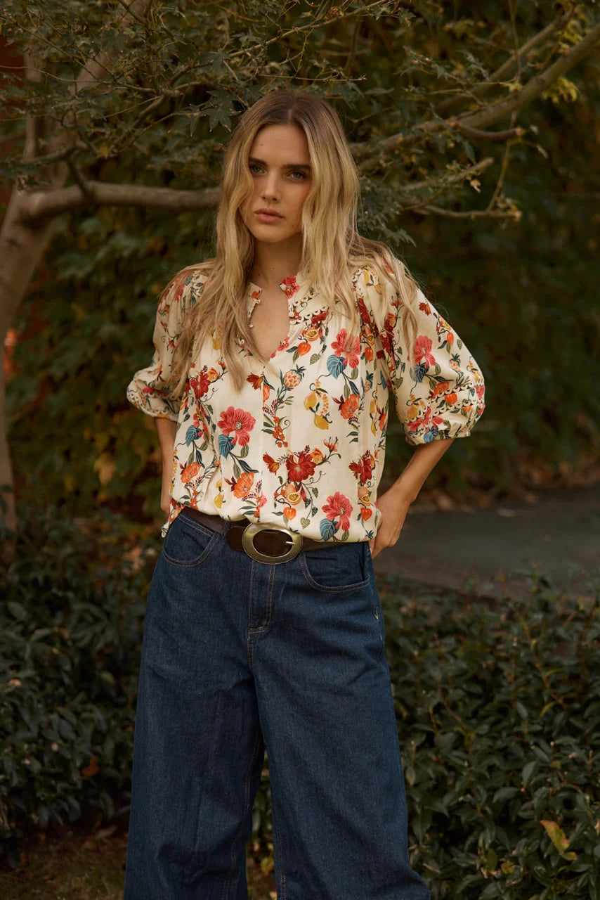 Fate+Becker Guadalupe Top - Cream Rio