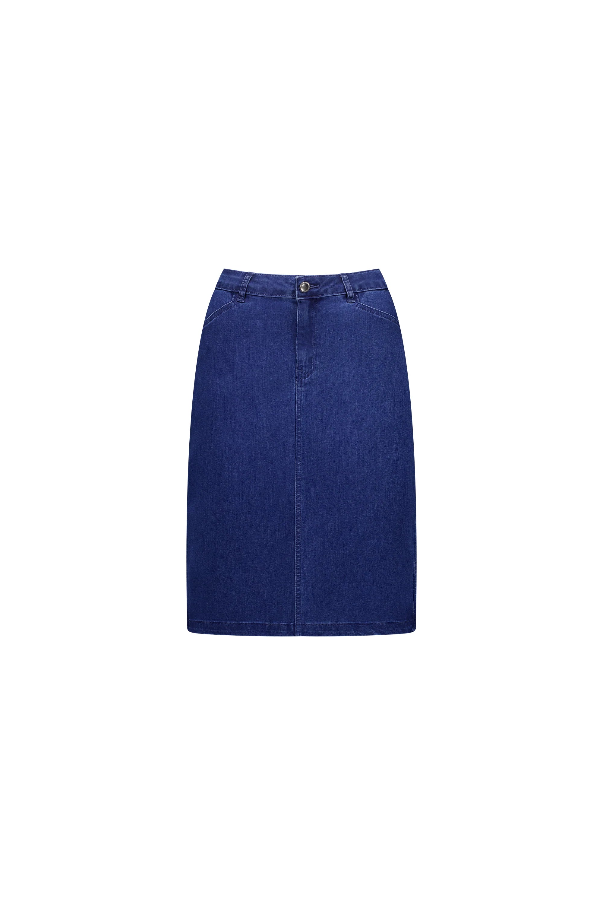 Macjays Georgia Stretch Denim Skirt - Blue Wash