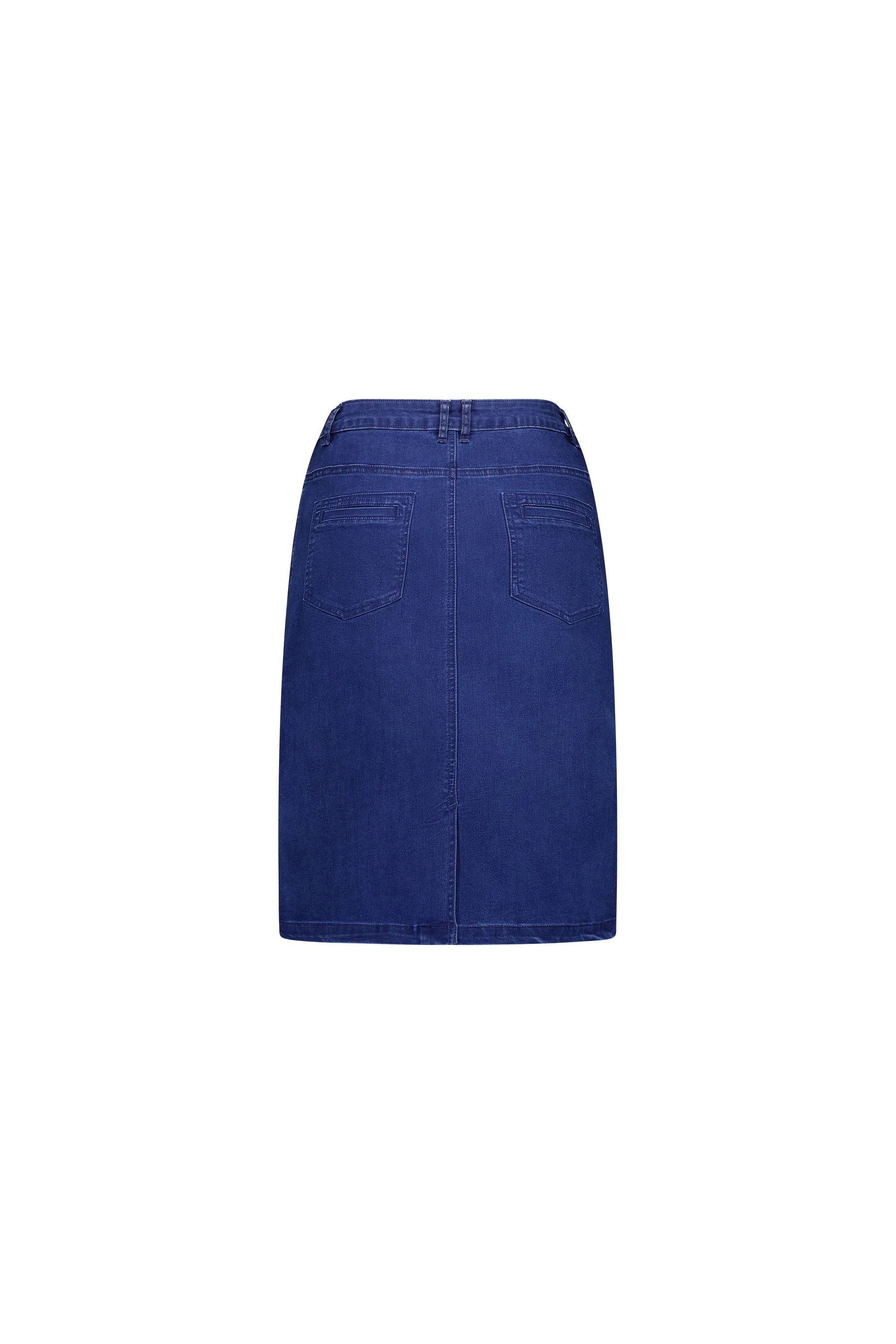 Macjays Georgia Stretch Denim Skirt - Blue Wash