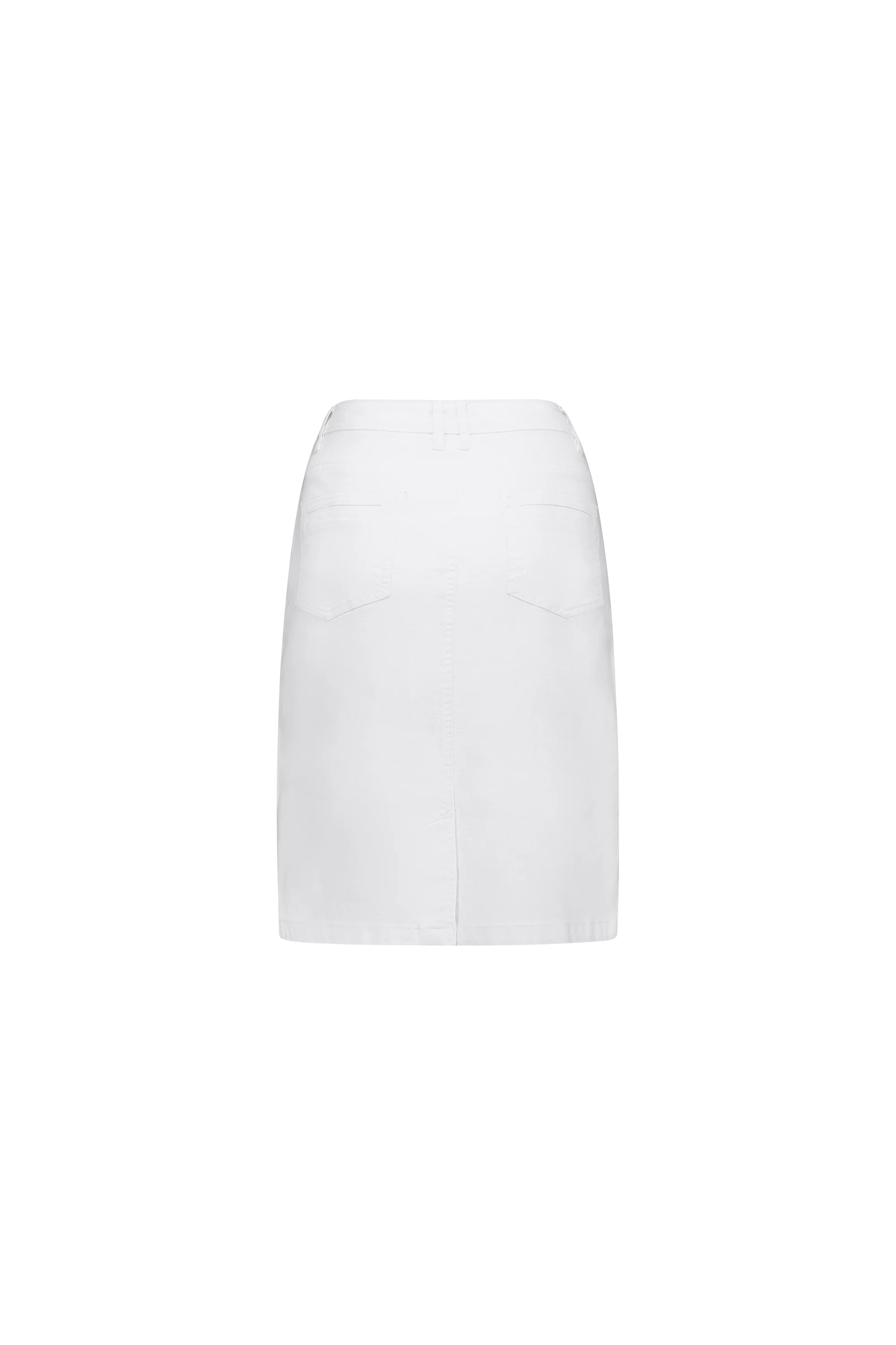 Macjays Georgia Stretch Denim Skirt - White