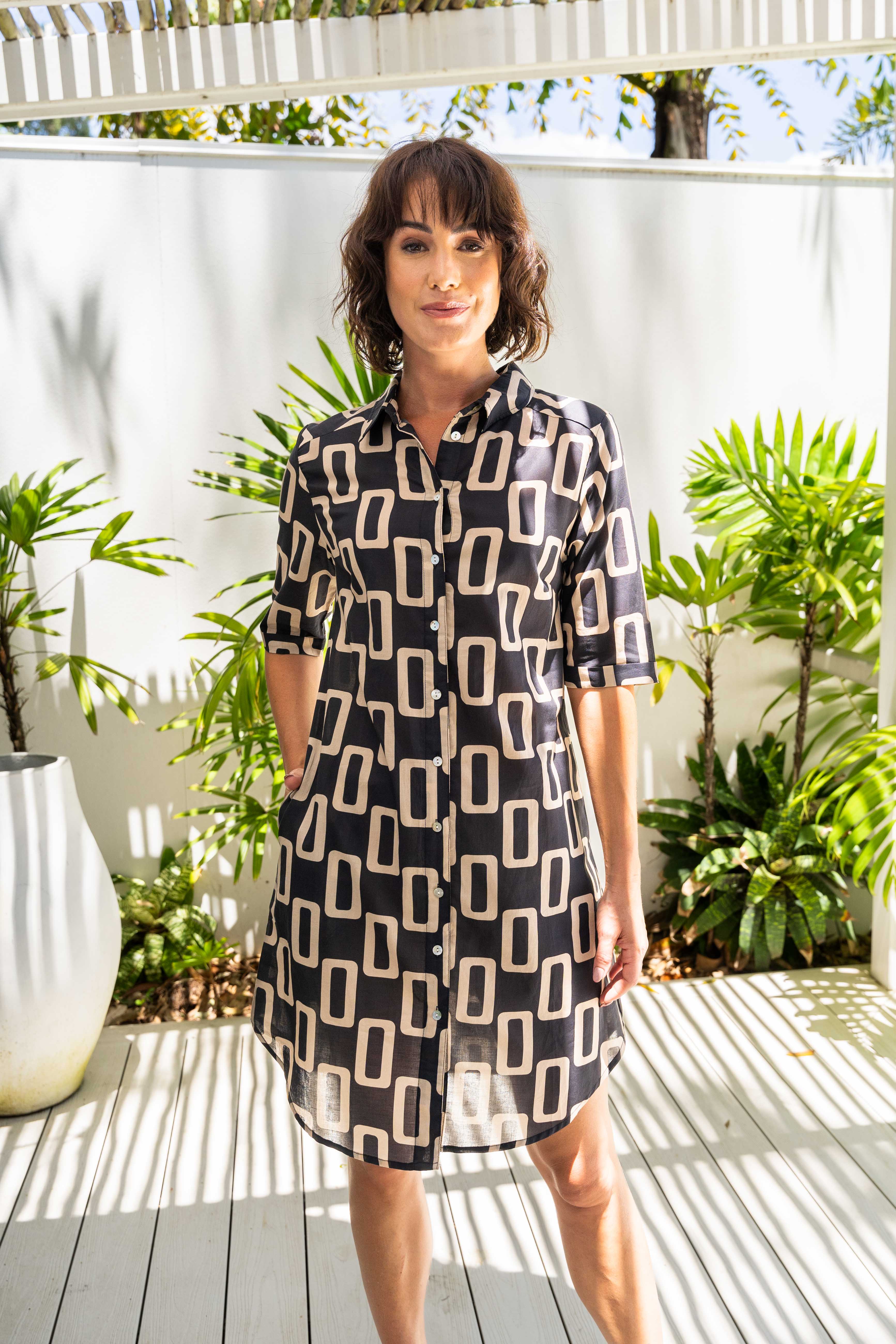See Saw Shirtmaker Dress - Geo