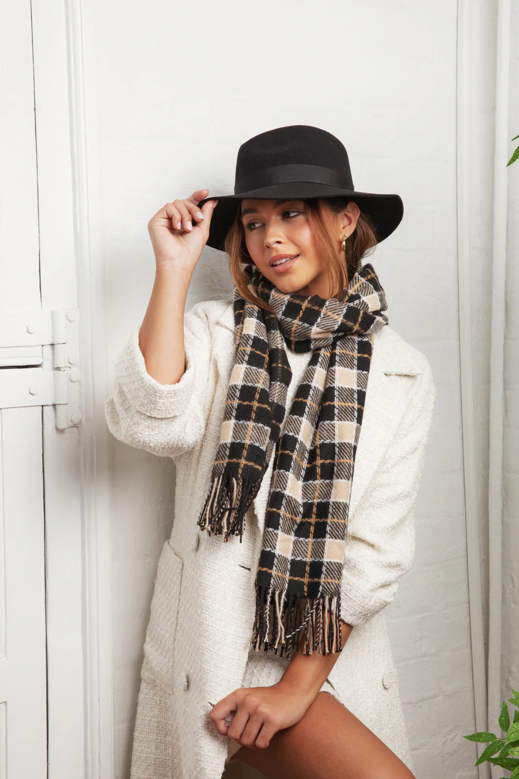 MORGAN & TAYLOR BLANCA WOOL FEDORA - BLACK