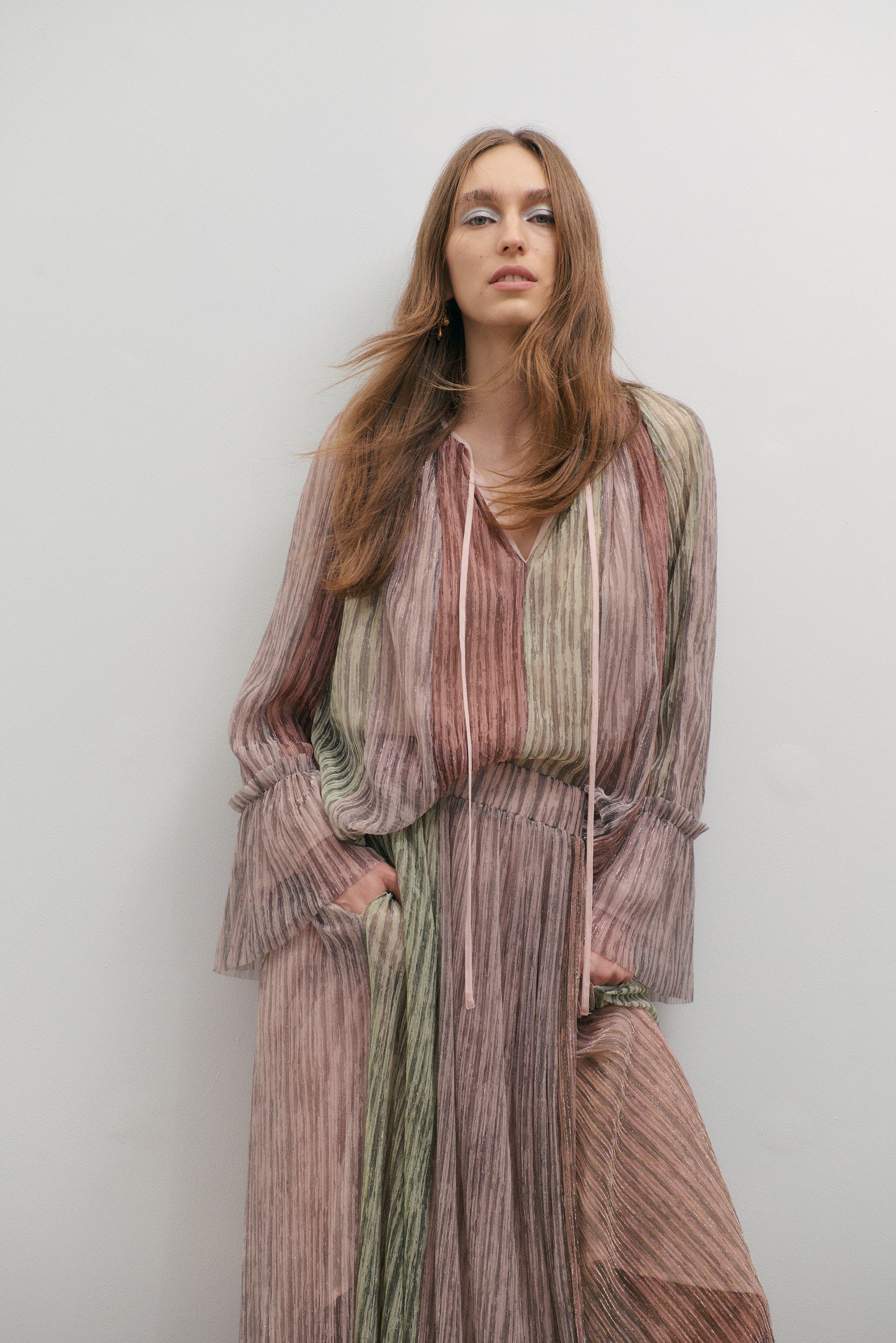 Maevarii Crystalline Blouse - Shimmering Dawn Light