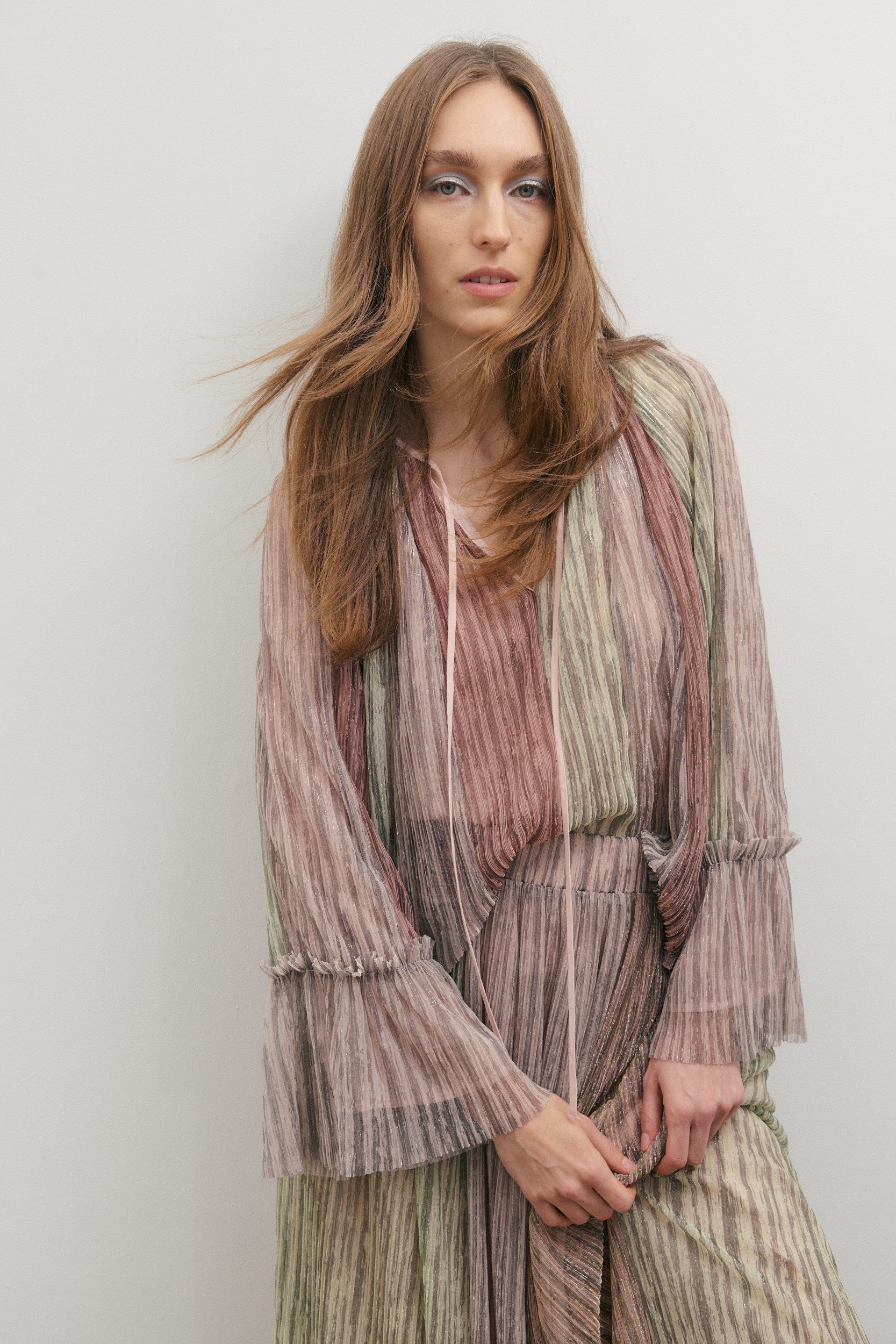 Maevarii Crystalline Blouse - Shimmering Dawn Light