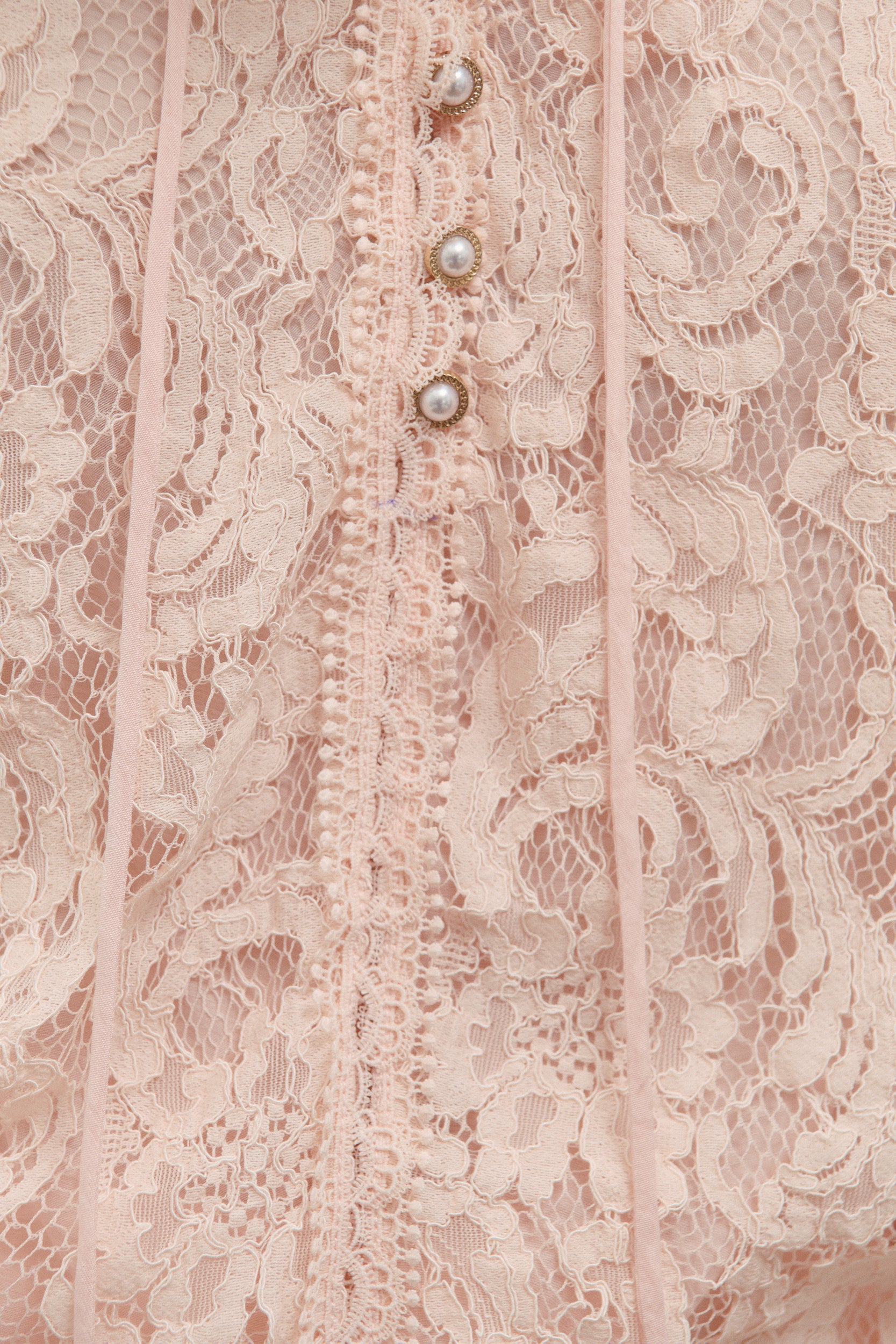 Maevarii Valentine Lace Blouse - Tea Rose Lace