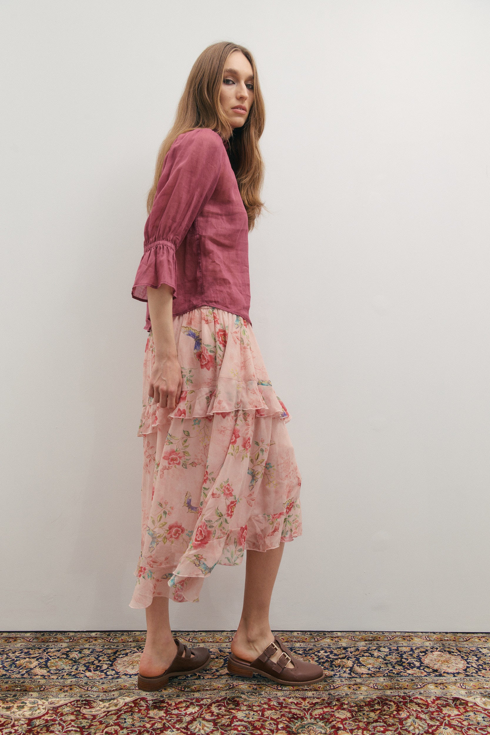 Maevarii Faithfull Blouse - Dark Scarlet