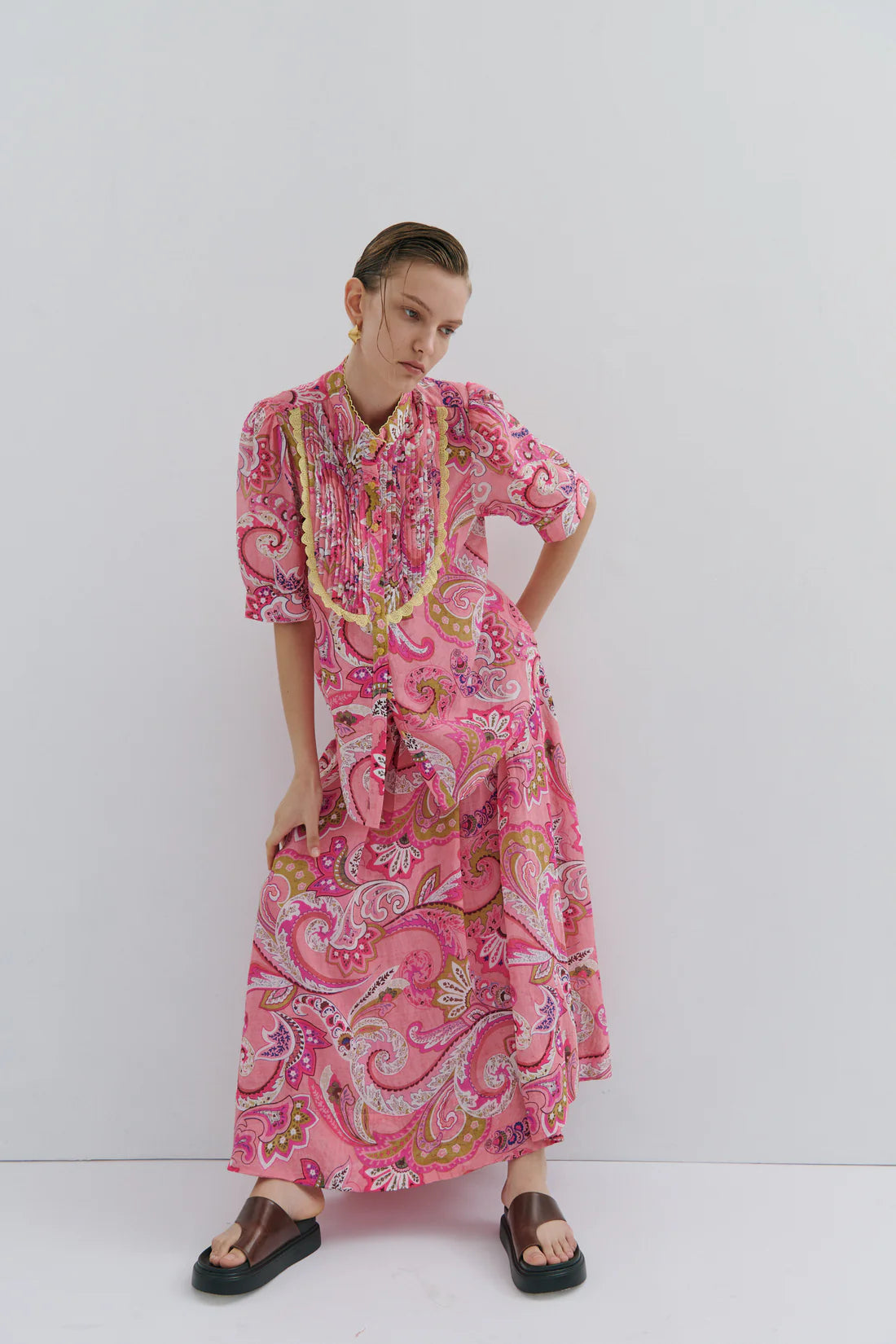 Maevarii Charlotte Midi Skirt - Magical Pink Fairytale